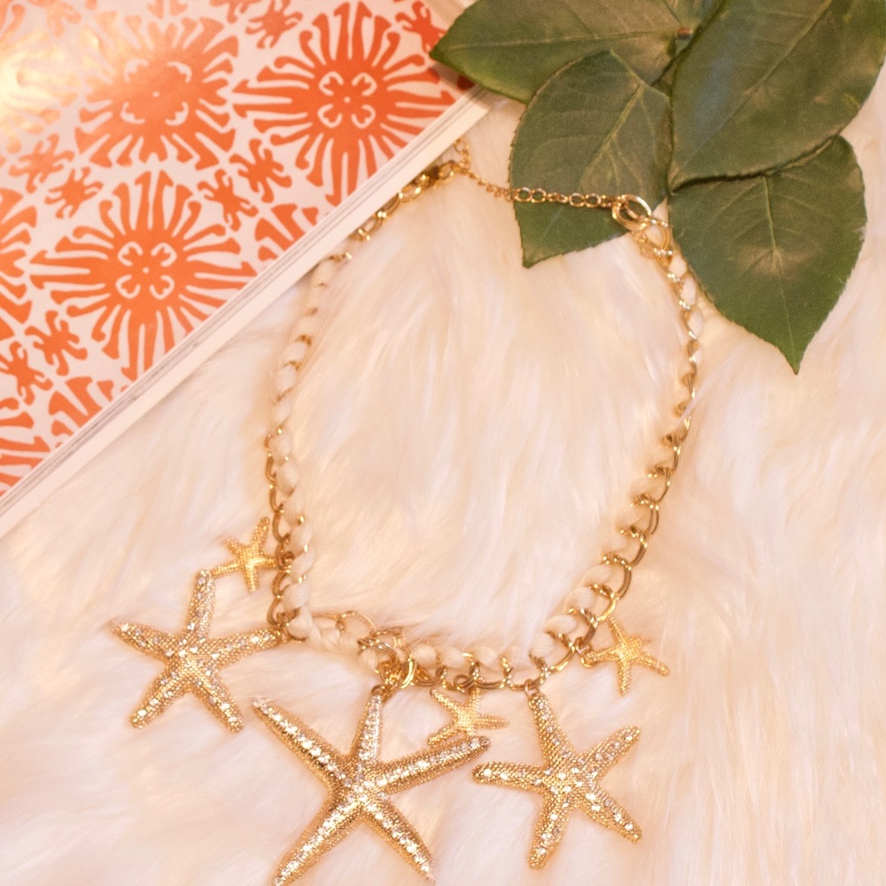 Gold StarFish Statement Necklace
